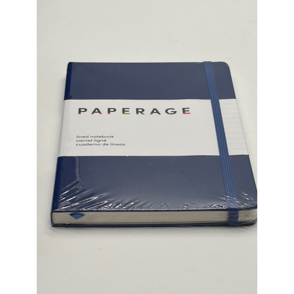 Paperage Lined Notebook Navy Blue Hardcover Journal 160 Pages 5.6x8 100gsm 88004